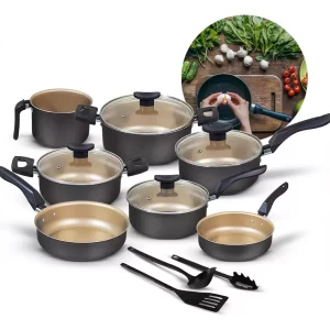 Conjunto Panelas Antiaderente 10 Peças Teflon