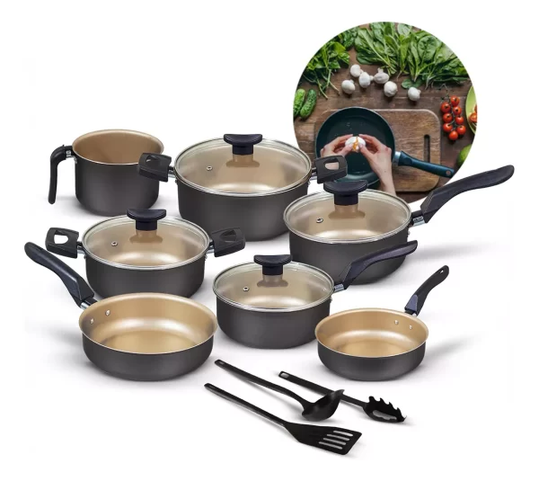 Conjunto Panelas Antiaderente 10 Peças Teflon
