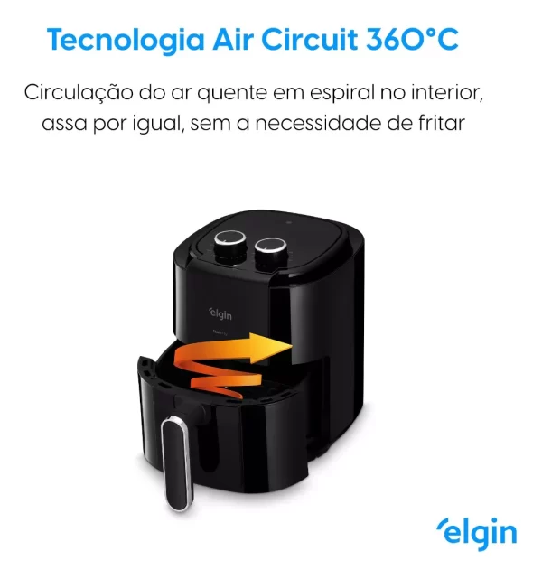 Fritadeira Air Fryer Elétrica Start Fry 3,5l 110v Elgin - Image 5