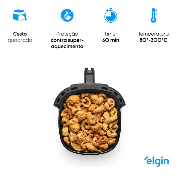 Fritadeira Air Fryer Elétrica Start Fry 3,5l 110v Elgin - Image 4