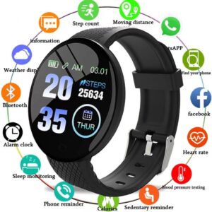 Smartwatch D18 Redondo À Prova D'água
